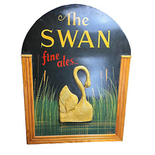 The Swan Fine Ales-Hand Painted British Pub Signed by Mark A. Silwood-preowned picture