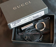 Gucci Logo Pendant Top Necklace Pill Case Box Silver Plated Metal picture