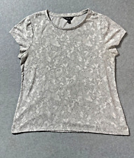 Vera Wang Shirt Womens XL Gray Short Sleeve RN#73277 picture