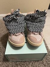 Lanvin Curb Sneakers Men’s Size 43 US 10 Pink Leather used In Box MSRP $1100 picture