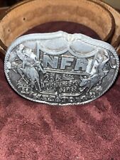 Vintage Belt And Buckle 1983 Hesston NFR 25th Anniversary 1959-1983 First Editio picture