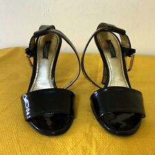 DOLCE & GABBANA Heels Black Patent Leather Ankle Closure Height 4