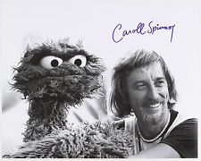1970s Carroll Spinney & Oscar the Grouch LE Signed 16x20 B&W Photo (JSA) picture