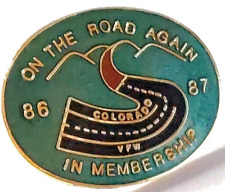 VFW 1986-1987 Colorado On The Road Again In Membership Lapel Pin (091523) picture