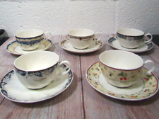 Lot of 5 Vintage Giovanni Valentino Teacups and Saucers picture