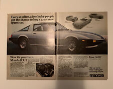 1979 Mazda RX7 RX-7 Print Ad Original 2 Page Lucky People MG-TC Corvette 240-Z picture