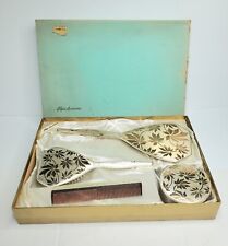 Vintage Elgin American Dressing Table Vanity Set - Mirror, Comb, Brush, Makeup  picture