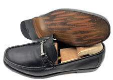Salvatore Ferragamo Black Horse Bit Leather Loafers-size 11 picture