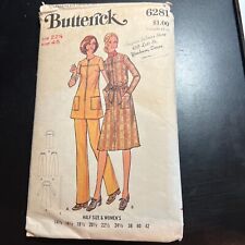 Vintage 70s Butterick 6281 Womens Dress Tunic Pants SZ 22.5 Complete Half Size picture