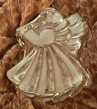 Vintage 1980s Mikasa Celebrations Frosted Angel Trumpet Candy Dish Chocolates 7” picture