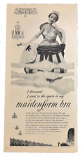 1954 Maidenform Bra - I Dreamed I went to the opera vintage print ad picture