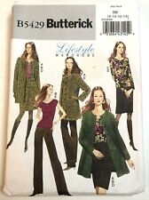 Butterick Pattern B5429 Lifestyle Wardrobe Coat Top Skirt Pants Size 8-14 UNCUT picture
