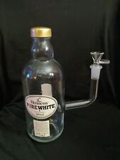 Homemade Empty Pure White Hennessy Bong Lamp Hookah Pipe Glass Pipe Tobacco Pipe picture