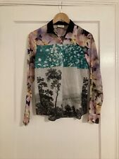Dries Van Noten Women’s Cotton Floral Print Button Down Dress Shirt Size 40 picture