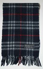 Burberry Scarf Classic Nova Check Lambswool in Blue and Red Color Unisex picture