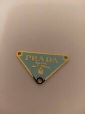 PRADA ZIP PULL   1''x1.5'' gold tone BABY BLUE ,   THIS IS FOR 1 picture