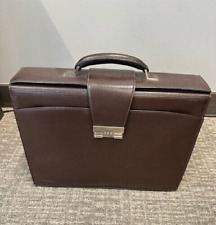 Bally brown leather attache briefcase picture