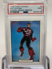 1988 Comic Images The Captain #9 Marvel Heroic Origins Card PSA 9 Mint MCU Pop 1 picture