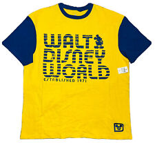 *NEW* Disney Parks Walt Disney World Yellow/Blue Retro Men's Shirt; $36.95; M picture