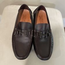 Salvatore Ferragamo Mens Brown Leather Drivers Loafer Moccasin Shoes Sz. 10.5 EE picture