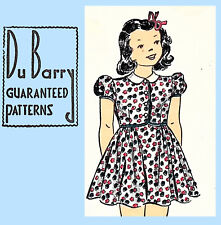 1940s Vintage Dubarry Sewing Pattern 2625 Darling Toddler Frock Sweet Bodice sz6 picture