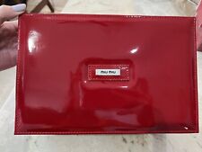 Miu Miu Red Patent / Faux Leather Gift / New Empty Storage Box 9.5