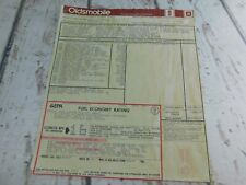 Original 1982 Custom Cruiser Wagon Window Sticker/Paper 