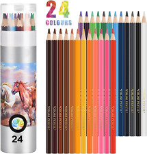 EooUooIP Colored Pencils, 24 Pcs Professional Coloured Pencils Blue,Green,Red  picture