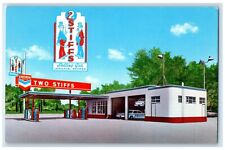 c1960's Two Stiffs Gas And Motel Cars Lovelock Nevada NV Vintage Postcard picture