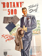 1948 Original Esquire Art Ad Advertisement Botany 500 Mens Clothes Suits picture