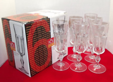 RCR Boxed Set of 6 Royal Crystal Rock Columbia Champagne Flutes EUC in Box ITALY picture