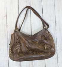 CHLOE Women's Brown Leather Bag Boho Shoulder Mini BROKEN ZIPPER picture
