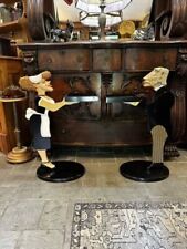 Millie The Maid Tray Statue & James The Butler Tray Vintage Bombay Company picture