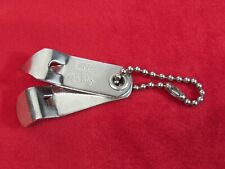 Vintage EKCO Safe Edge Folding Keychain Can & Bottle Opener On Beaded Chain. picture