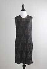 AKRIS $1990 Sparkle Mulberry Silk Knit Lined Sleeveless Sweater Dress Size US 12 picture