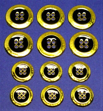 CABI REPLACEMENT BUTTONS 12 Gold Tone  METAL 4-hole buttons GOOD USED CONDITION picture