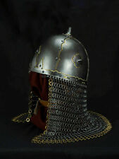 16 Gauge M.S Early Medieval Russian Helmet / Knight Helmet With FRSR Aventail picture