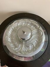 Beautiful Vintage Lazy Susan 5 Section Glass Serving Tray Heavy Sectional Piece picture