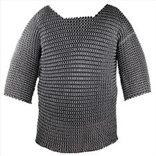 Nagina International Haubergeon Coif Armor Set Chainmail Costume Rubber Rings picture
