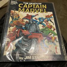 The Death of Captain Marvel 1st PRINT Rare Marvel Graphic Novel by Jim Starlin  picture