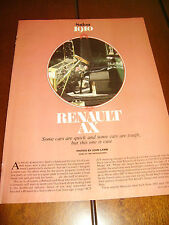 1910 RENAULT AX   ***ORIGINAL 1978 ARTICLE*** picture