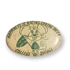 Vintage DUPAGE COLLEGE Pin - PINBACK BROOCH BUTTON - 1970's School Spirit picture