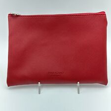 Salvatore Ferragamo Turkish Airlines Amenity Zippered Bag Red Pouch Travel 8x6 picture