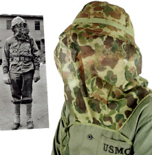 WWII USMC Mosquito Net Helmet Cover Jungle Camo Mildew Resistant 1943 Authentic picture