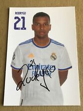 Rodrygo,  Brazil 🇧🇷 Real Madrid 2021/22 hand signed picture