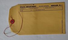 Vintage Newark, New Jersey Police Department Property Envelope picture