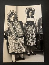 Vtg Photo Pretty Women W/ Accordion Musical Instrument Band Betty - 1940s picture