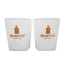 2 Disaronno Velvet Amaretto Square Glasses White & Gold Collectible picture