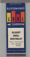 Matchbook Cover - 1967 Chevrolet Dealer - Gilbert Bros. Chevy Muncy picture