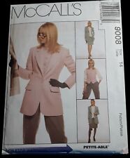 Vintage McCall's #9008 Pattern: Ensemble (Jacket, Vest, Pants, Skirt): Size 14 picture